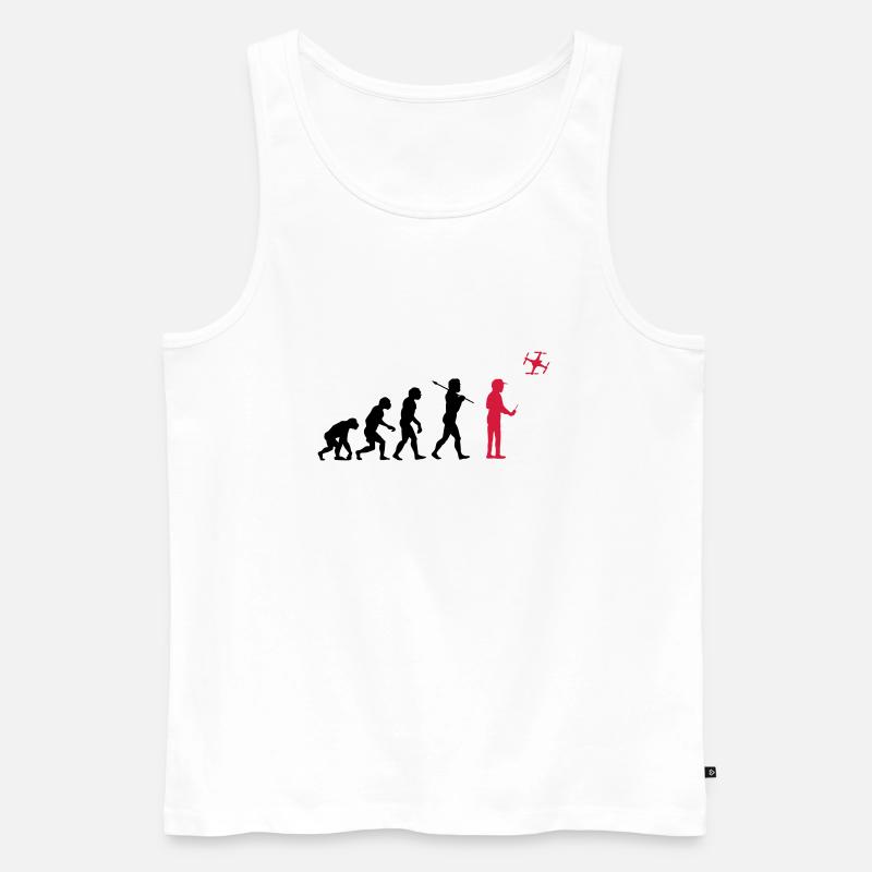 The drone evolution - Männer Premium Bio Tank Top - Weiß