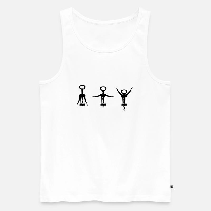 Ich bin Bodybuilder (Ohne Text) - Männer Premium Bio Tank Top - Weiß