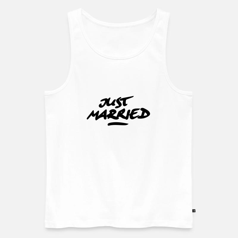 just married 1C - Männer Premium Bio Tank Top - Weiß