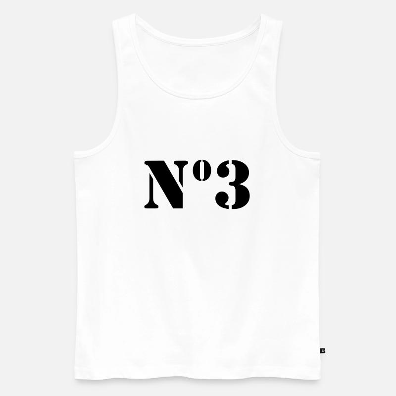 Nummer 3 // no3 - Männer Premium Bio Tank Top - Weiß