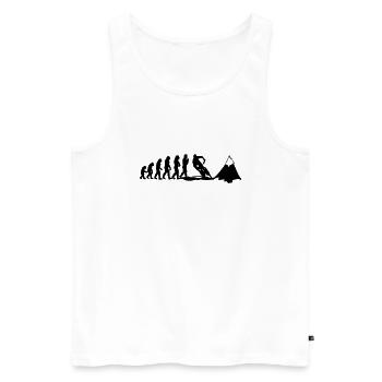 mountain bike evolution - Men's Premium Organic Tank Top - white - Front - AI Model Male 178 light (178cm)