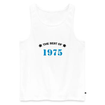 The best of 1975 - Débardeur bio Premium Homme - blanc - Devant - AI Model Male 178 light (178cm)