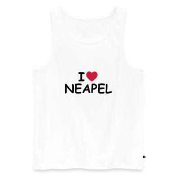 I love Neapel - Männer Premium Bio Tank Top - Weiß - Vorne - Michal (187cm)