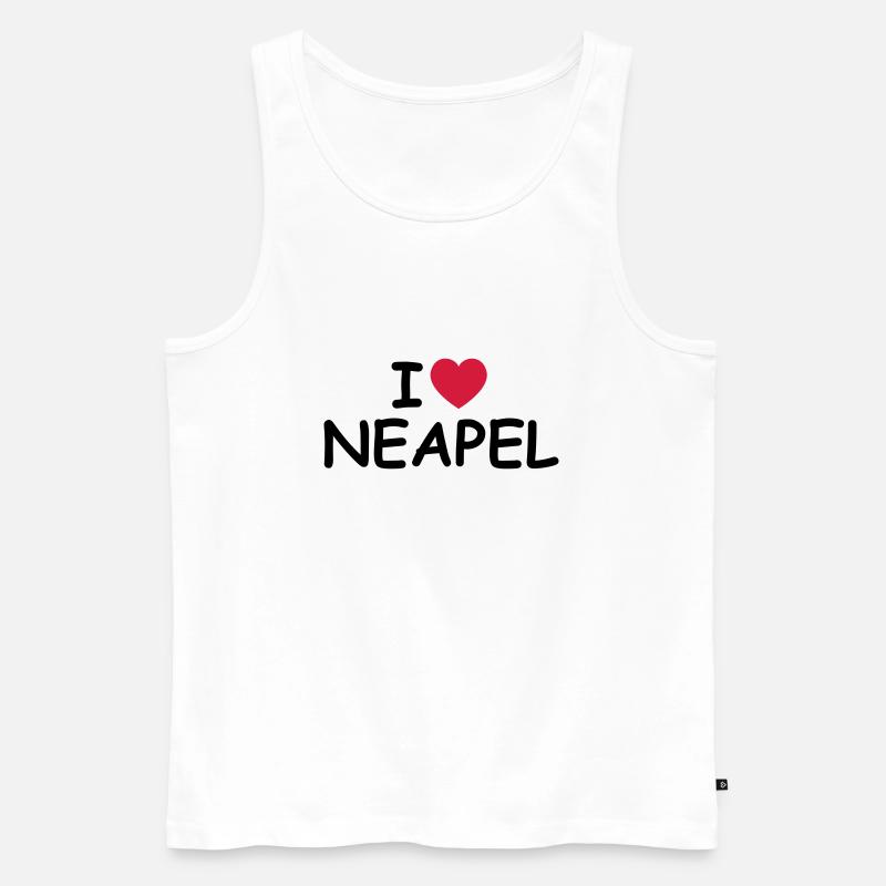 I love Neapel - Männer Premium Bio Tank Top - Weiß