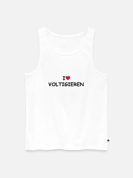 I love/heart Voltigieren - Männer Premium Bio Tank Top - Weiß