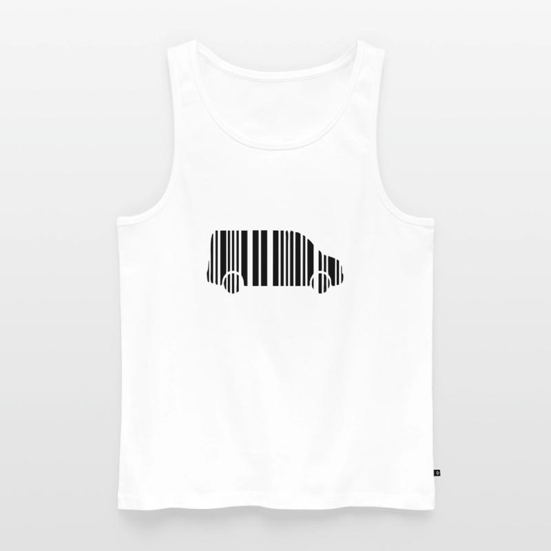 camper van strichcode Männer Premium Bio Tank Top