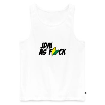JDM as FUCK - Männer Premium Bio Tank Top - Weiß - Vorne - AI Model Male 178 light (178cm)