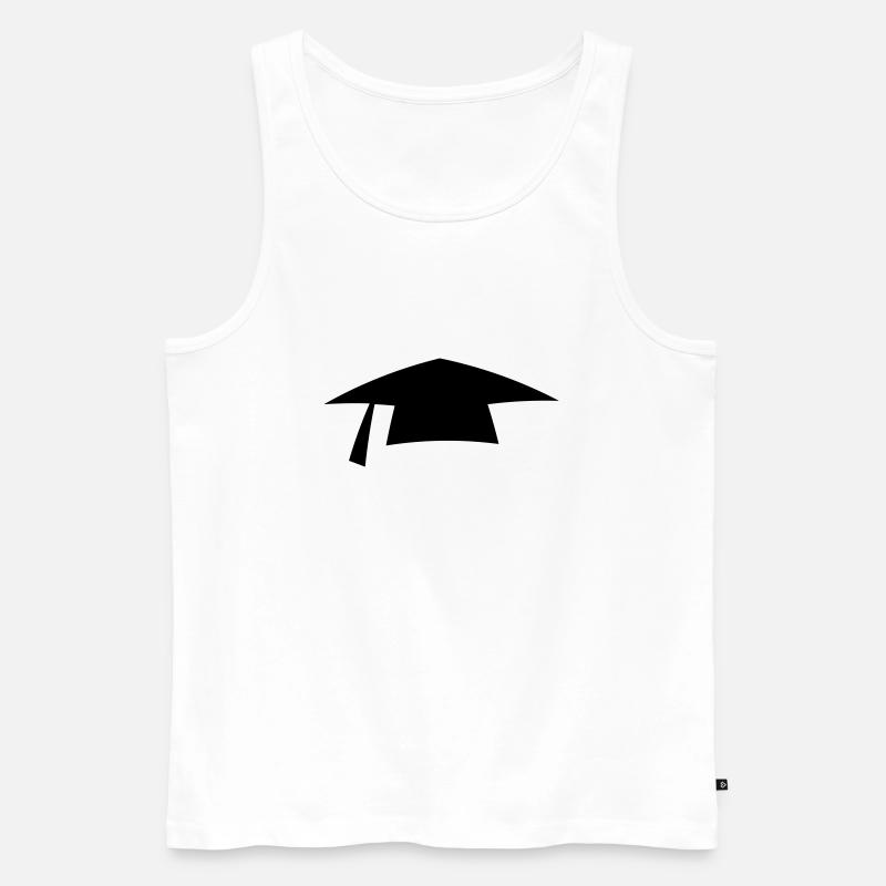 Doktorhut - Männer Premium Bio Tank Top - Weiß