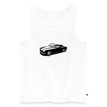 Cabriolet de voiture vintage 14 (2c) - Débardeur bio Premium Homme - blanc - Devant - Michal (187cm)