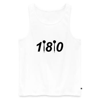 dart,dartscheibe,180,triple,dartpfeil,verein,steel - Männer Premium Bio Tank Top - Weiß - Vorne - AI Model Male 178 light (178cm)