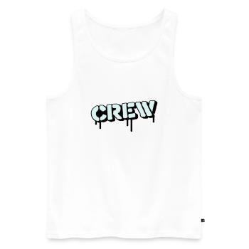 crew - Männer Premium Bio Tank Top - Weiß - Vorne - Michal (187cm)
