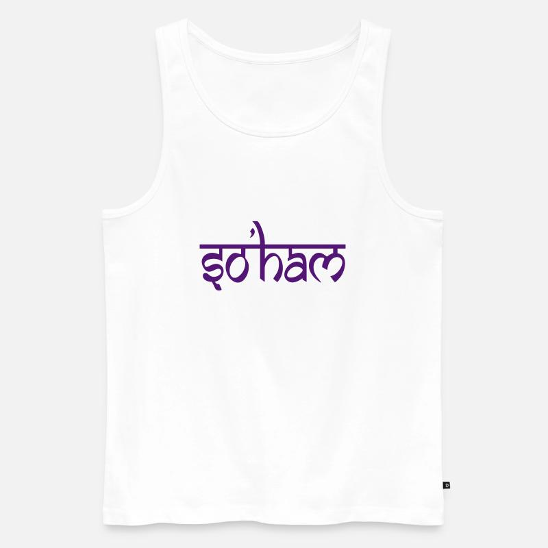 so'ham - Männer Premium Bio Tank Top - Weiß
