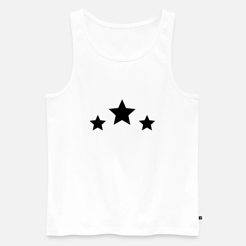 sterne - Männer Premium Bio Tank Top - Weiß