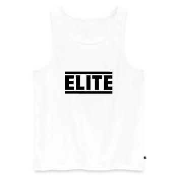 elite_f1 - Men's Premium Organic Tank Top - white - Front - Michal (187cm)