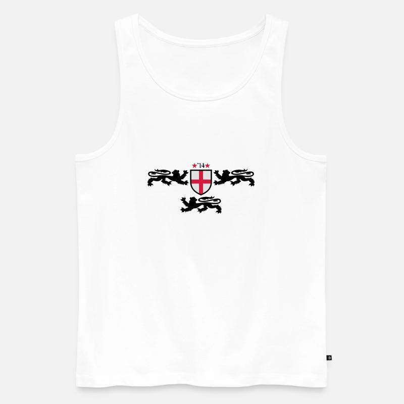 wm 14 england I - Männer Premium Bio Tank Top - Weiß