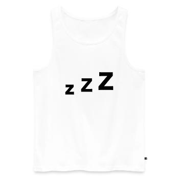 Schlafen - Männer Premium Bio Tank Top - Weiß - Vorne - AI Model Male 178 light (178cm)