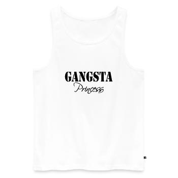 Gangsta Princess - Débardeur bio Premium Homme - blanc - Devant - AI Model Male 178 light (178cm)