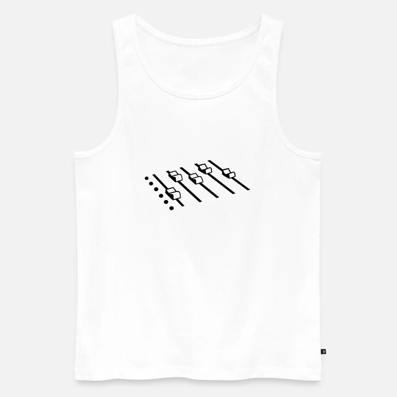 DJ - Männer Premium Bio Tank Top - Weiß