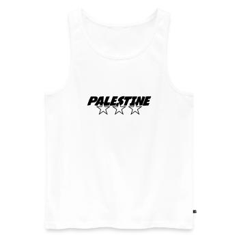 Palestine - Männer Premium Bio Tank Top - Weiß - Vorne - Michal (187cm)