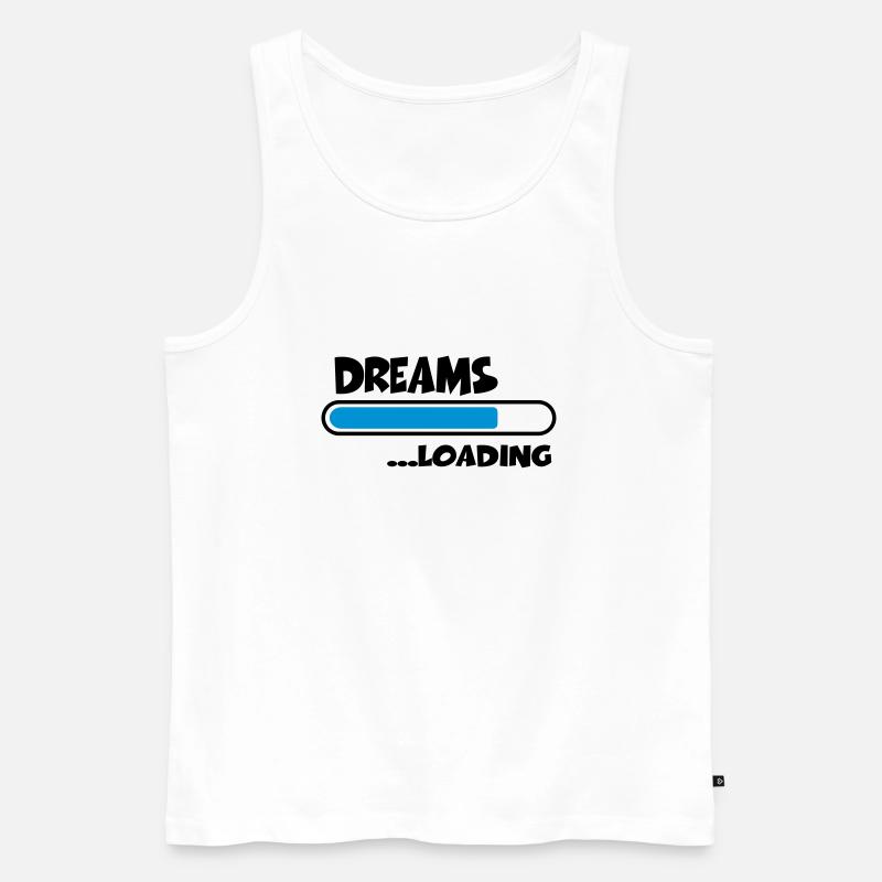 Dreams loading - Männer Premium Bio Tank Top - Weiß