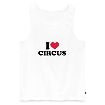 I love circus - Men's Premium Organic Tank Top - white - Front - Michal (187cm)