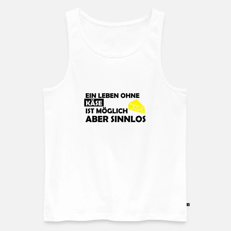 ein leben ohne käse - Männer Premium Bio Tank Top - Weiß