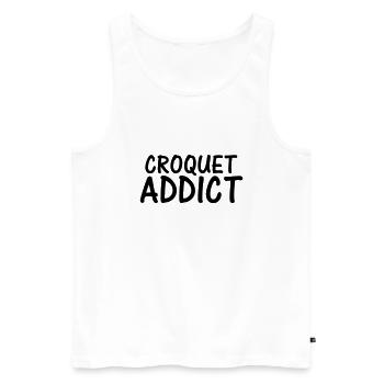 croquet addict - Men's Premium Organic Tank Top - white - Front - Michal (187cm)