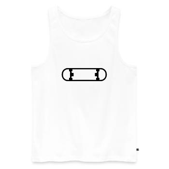 Skateboard - Débardeur bio Premium Homme - blanc - Devant - Michal (187cm)