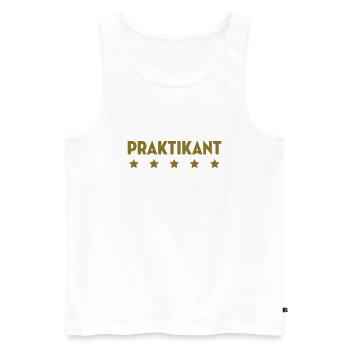 Praktikant Praktikantin Praktikum Kollege Büro - Männer Premium Bio Tank Top - Weiß - Vorne - Michal (187cm)