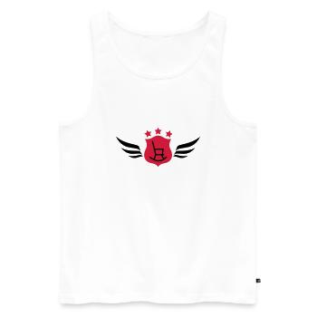 Retirement Pensioner Ruhestand Rentner Retraite - Men's Premium Organic Tank Top - white - Front - AI Model Male 178 light (178cm)
