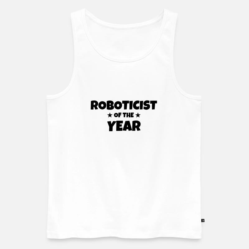 Robotics Robot Robotik Robotique Roboter - Men's Premium Organic Tank Top - white