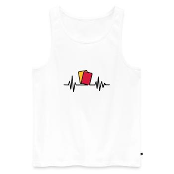 Schiedsrichter - Männer Premium Bio Tank Top - Weiß - Vorne - Michal (187cm)