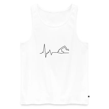 heartbeat digger - Men's Premium Organic Tank Top - white - Front - AI Model Male 178 light (178cm)