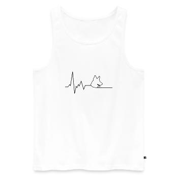 heartbeat german shepherd - Men's Premium Organic Tank Top - white - Front - Michal (187cm)