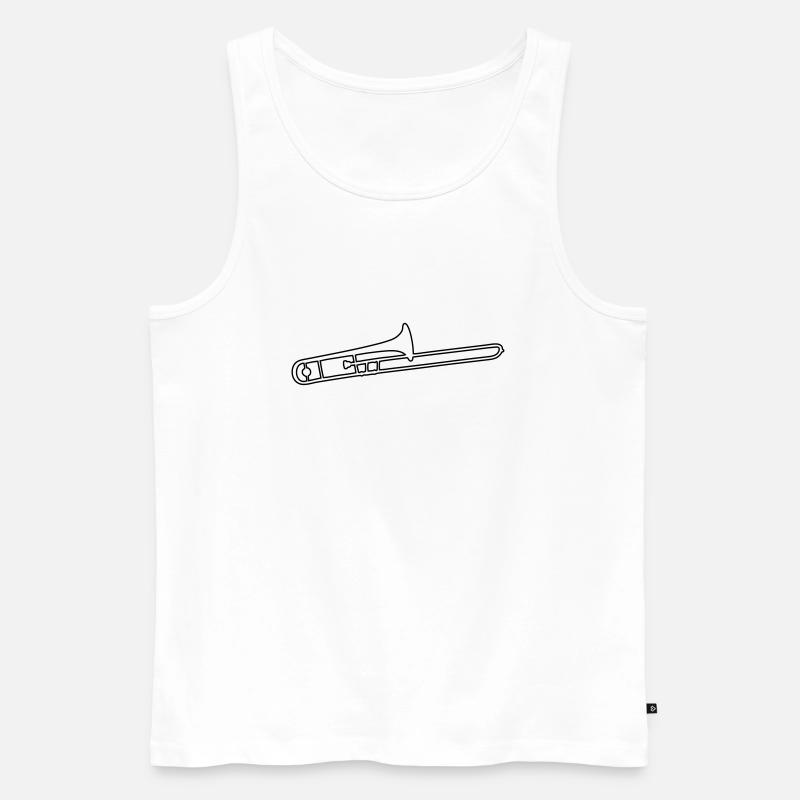 posaune - Männer Premium Bio Tank Top - Weiß