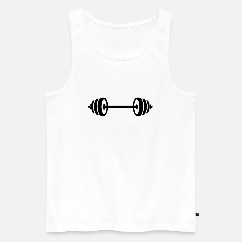 weights design - Männer Premium Bio Tank Top - Weiß