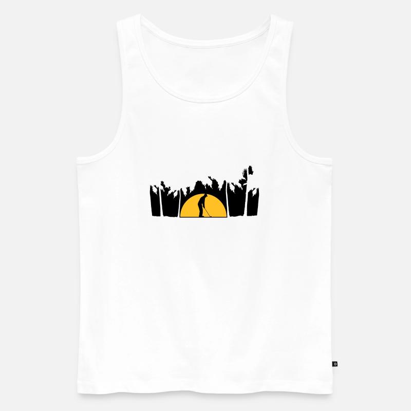 Urlaub Golf spielen - Männer Premium Bio Tank Top - Weiß