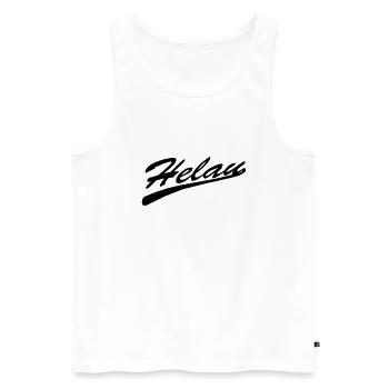 Helau - Fastnacht - Männer Premium Bio Tank Top - Weiß - Vorne - AI Model Male 178 light (178cm)
