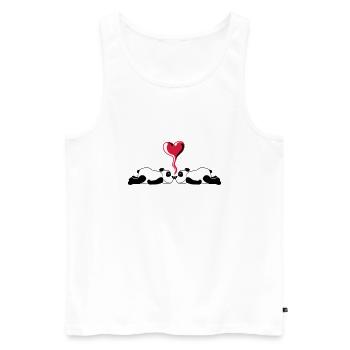 Heart 2 Pandabaers - Men's Premium Organic Tank Top - white - Front - AI Model Male 178 light (178cm)