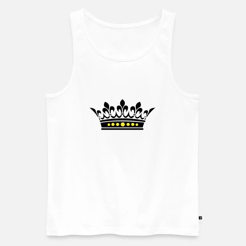 Krone - Herre Premium økologisk tanktop - hvid