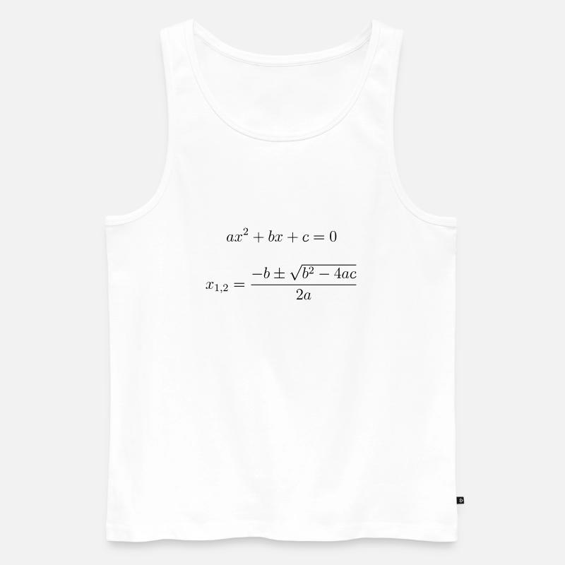 Quadratische Gleichung - Männer Premium Bio Tank Top - Weiß