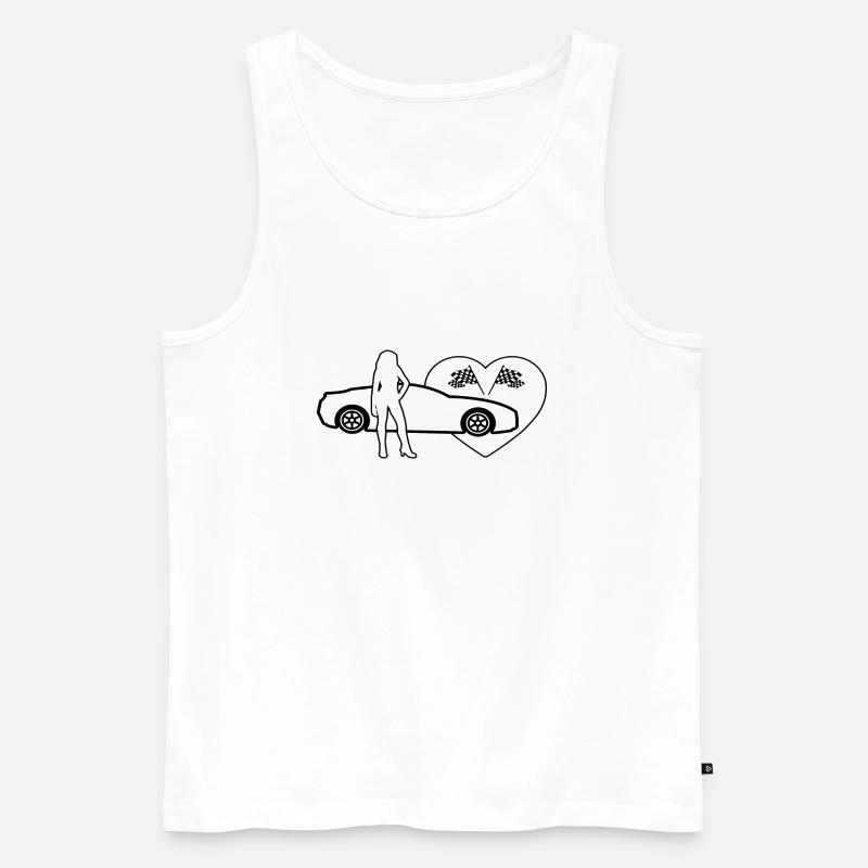 Auto - Männer Premium Bio Tank Top - Weiß