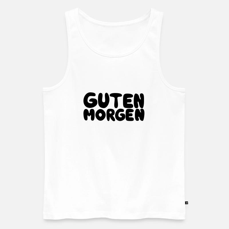 Guten Morgen - Männer Premium Bio Tank Top - Weiß