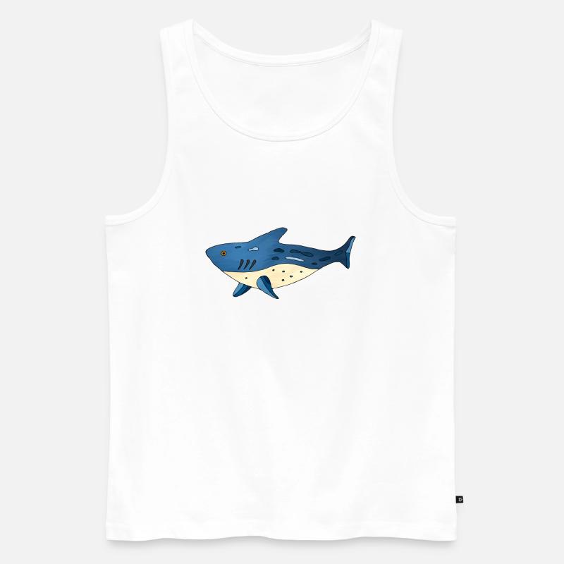 Hai - Männer Premium Bio Tank Top - Weiß