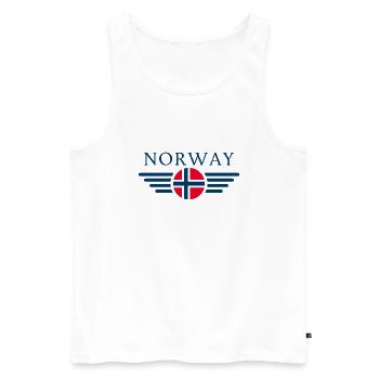 Norvège - Débardeur bio Premium Homme - blanc - Devant - Michal (187cm)