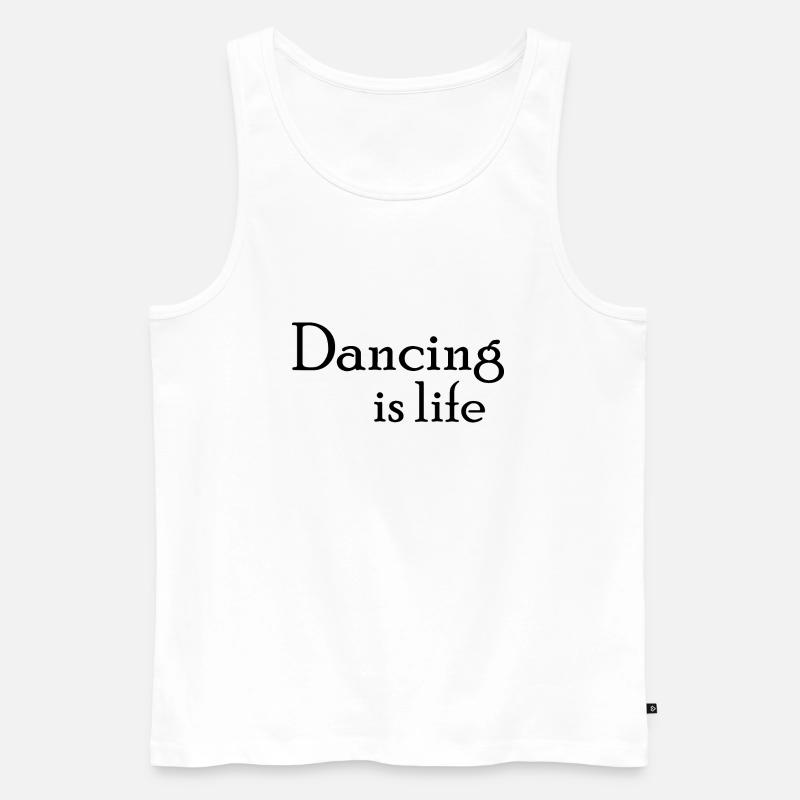 Dancing Dance Music - Männer Premium Bio Tank Top - Weiß