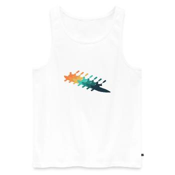 Kayak rétro - Débardeur bio Premium Homme - blanc - Devant - Michal (187cm)