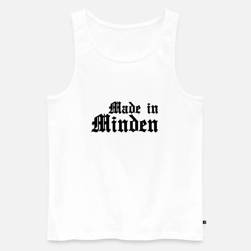 Minden - Männer Premium Bio Tank Top - Weiß