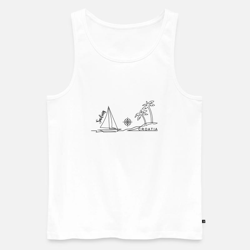 Sailing Crew Croatia - Männer Premium Bio Tank Top - Weiß