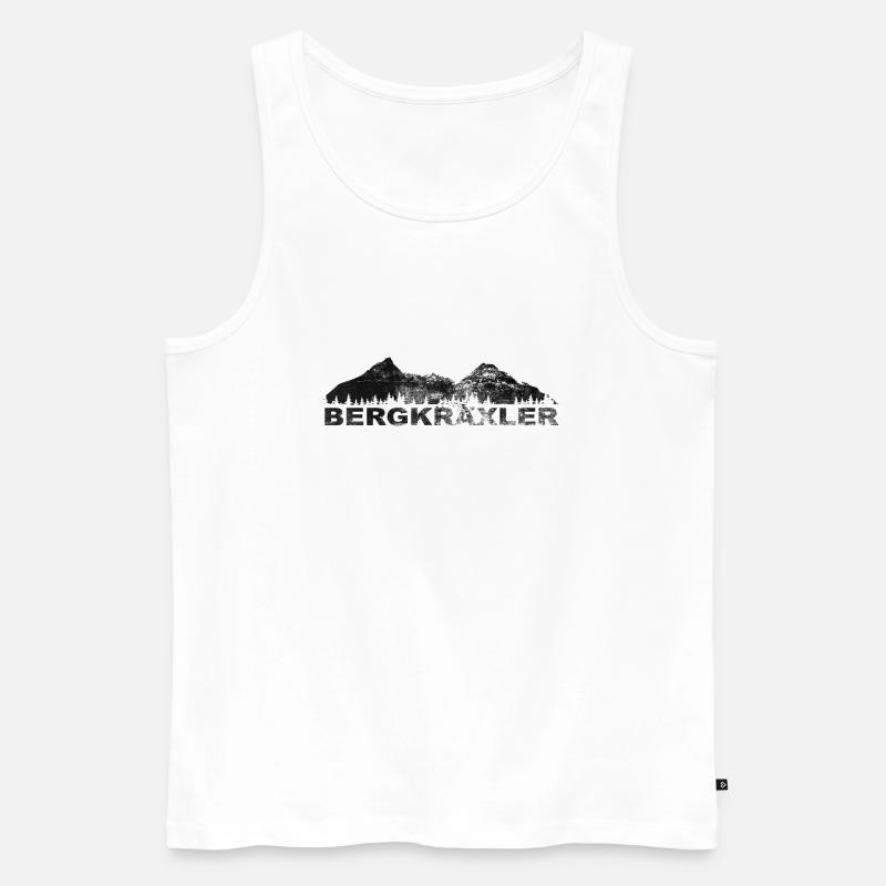 Bergkraxler - - Männer Premium Bio Tank Top - Weiß